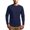 Navy, variant on Dursoulink Sun Protection Long Sleeve Round-Neck Shirt for Men, UPF 50 UV Blocking, Breathable Polyester Spandex Blend, Loose Fit, Packable Design, Elastic Fabric