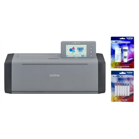 Brother ScanNCut SDX125EGY Electronic DIY Cutting Machine with Scanner, Plus Universal Pen Holder and Color Pen Set