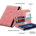 thumbnail image 3 of Porta pasaporte de diseño seguro, elegante billetera de viaje con práctico organizador de viaje, cuero sintético para mujeres y hombres (10,5 × 14,5 cm), 3 of 7
