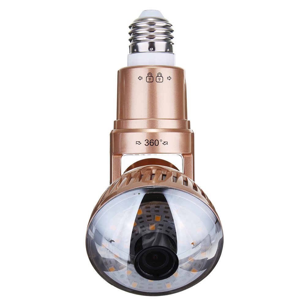 360° Rotation E27 Wireless Wifi IP HD Security Camera, LED Light Bulb
