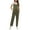 Army green, variant on Yesfashion Women's Maternity Dual Pocket Cami Jumpsuits Sleeveless Romper Spaghetti Strap Wide Leg Jumpsuit