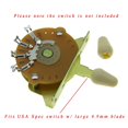 thumbnail image 2 of Dopro 2 uds guitarra interruptor de pastilla de 5 vías interruptor de punta perilla de interruptor para USA FD Strat/Tele/Stratocaster blanco envejecido, 2 of 5