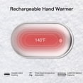 thumbnail image 3 of Rechargeable Hand Warmer, 5200mA Reusable Electric Pocket USB Hand Warmers/Power Bank, for Raynauds, Outdoors, Winter, 3 of 9