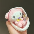 thumbnail image 3 of Cartoon Sanrios Melody Kuromi Hello Kitty Baby Series Kawaii Pacifier Pendant Key Chain Plush Doll Holiday Gift Children Toys, 3 of 5