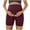 Wine, variant on Maternity Shorts for Women Over The Belly Pregancy Workout Active Running Short Pants with Pockets