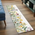 thumbnail image 3 of Spring Floral 2'x6' Runner Rugs for Hallway Kitchen Bedside Non Slip Washable, Green Yellow Botanical Elegant Pastoral Entryway Rug Runners with Rubber Backing, Long Carpet Runner for Laundry Room, 3 of 8