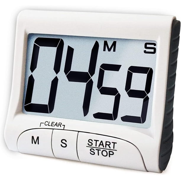Temporizador de cocina con pantalla grande de 3 ", temporizador Digital, alarma fuerte trasera magnética en una cuerda, cuenta atrás, temporizador electrónico multifuncional