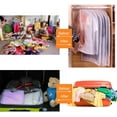 thumbnail image 2 of Casewin 5 Pieces Garment Bags Suits Covers Clothes Organizer, 24 Inch X 55 Inch Clear Washable Travel Dustproof Dress Protector Storage Zipper Bags See-Through White, 2 of 8