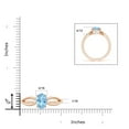 thumbnail image 5 of Angara Natural 1.5 Ct. Aquamarine Solitaire Ring in 14K Rose Gold for Women (Ring Size: 3.5), 5 of 10