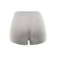 thumbnail image 3 of FashionMille Women's Casual Ribbed Solid Slim Biker Yoga Workout Short Leggings, 3 of 5