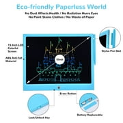 15 inch LCD Writing Tablet, Cimetech Large Screen Drawing Pad, Scribbler and Doodle Board for Kids, Educational Learning Travel Essentials Toys Gifts for 3-12 Year Old Girls Boys, Blue