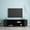 Black, variant on Momspeace Mid-Century TV Stand with 8 Open Storage Compartments, Vintage Media Console with Adjustable Shelves for TVs up to 65'' - Black