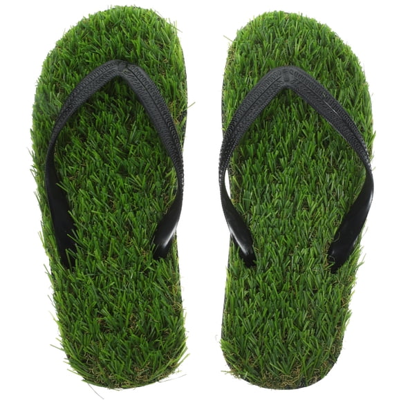 Green Artificial Lawn Grass Flops for Men with PVC EVA Material Size 42