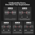 thumbnail image 4 of Famistar Adjustable Dumbbell 6.6-44 lbs Single Weight Dumbbell with Anti-Slip Metal Handle Extra Safe Lock System for Full Body Workout Home Gym Men/Women, 4 of 7