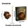 thumbnail image 2 of 2025 Advent Calendar Pinecone Animals Acrylic Wall Hanging Holiday Countdown to Christmas Decor for Home Mantel Table Centerpiece(B), 2 of 4
