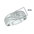 thumbnail image 3 of SZUL 1/3 Carat TW Five Stone Diamond Men's Ring in 10K White Gold (J-K-L Color, I2-I3 Clarity), 3 of 5