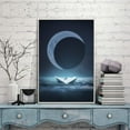 thumbnail image 3 of IDEA4WALL Framed Canvas Wall Art for Living Room, Bedroom Moon with Bright Canvas Prints for Modern Home Decoration Ready to Hang, 3 of 4