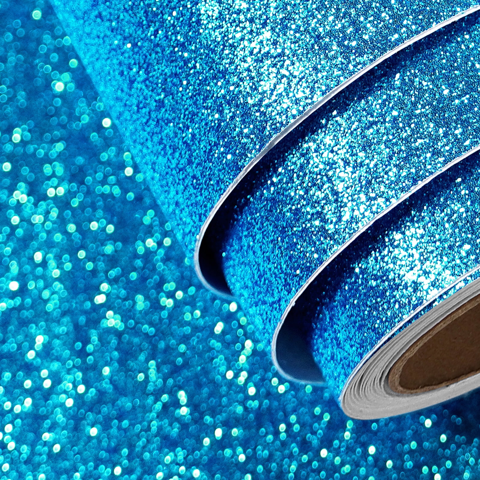 FunStick Ocean Blue Glitter Wallpaper Peel And Stick Sparkly Blue FunStick Ocean Blue Glitter Wallpaper Peel And Stick Sparkly Blue