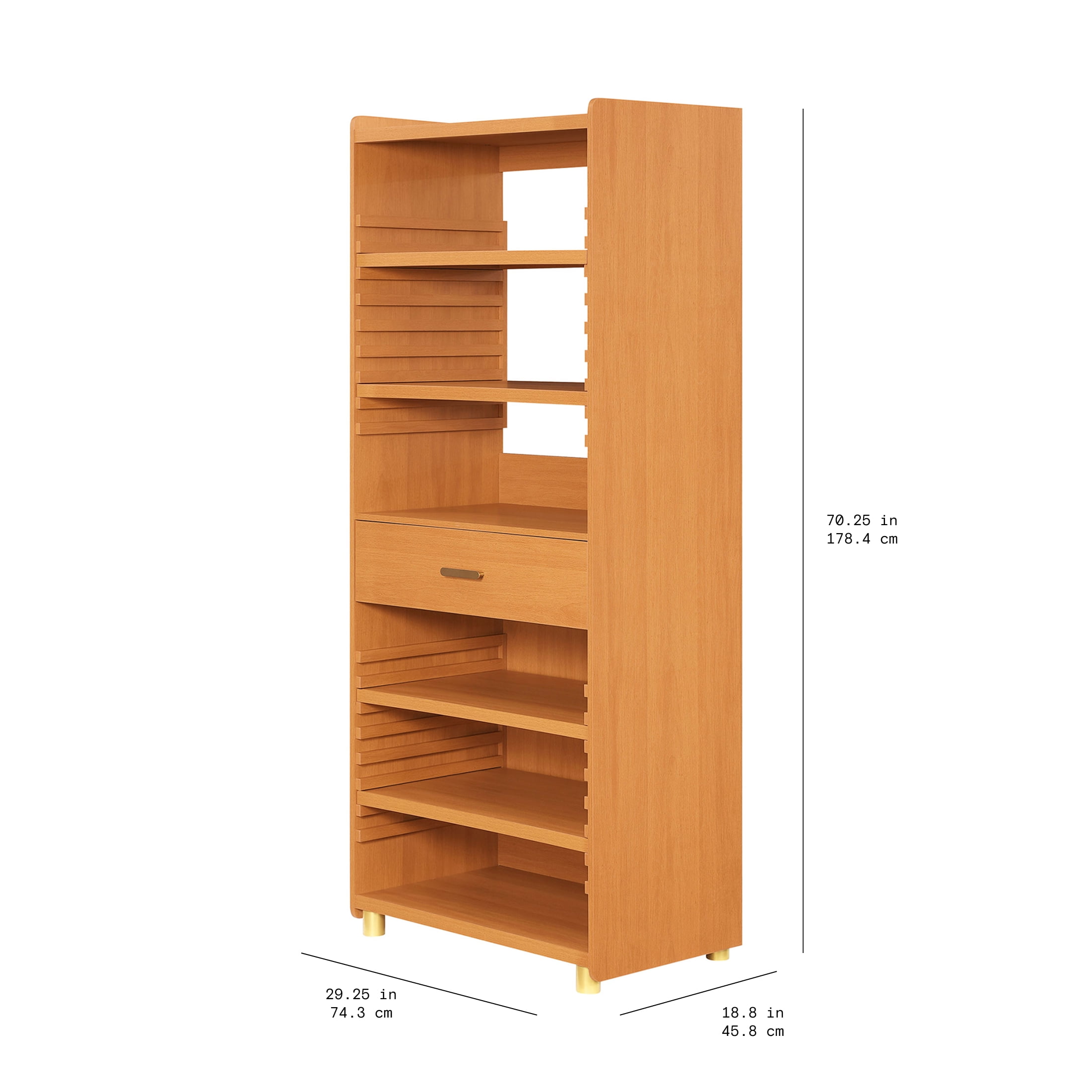 Beautiful Maurice Bookcase by Drew Barrymore, Cherry Finish
