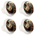 thumbnail image 2 of 4 Pcs Abstract Rhinoceros Knobs for Kitchen Cabinet Cupboard Dresser Bookcase Drawer Pulls Handles Round Home Decor, 2 of 8