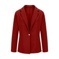 thumbnail image 7 of Oplxuo Women's Work Office Blazer One Button Notched Lapel Business Tuxedo Blazer Casual Blazer Jackets Suit Petite, 7 of 7