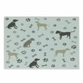 thumbnail image 1 of Dog Lover Cutting Board, Paw Print Bones and Dog Silhouettes American Foxhound Breed Playful Pattern, Decorative Tempered Glass Cutting and Serving Board, Small Size, Umber Beige Grey, by Ambesonne, 1 of 1
