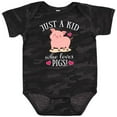 thumbnail image 3 of Inktastic Just a Kid Who Loves Pigs Boys or Girls Baby Bodysuit, 3 of 5