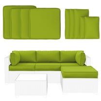 Snubbull 9 Pcs Outdoor Patio Cushion Covers with 4 Size, Waterproof & Zippered, Grass Green