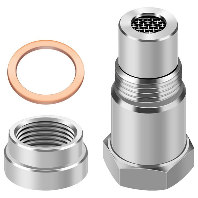 MesaSe Ensemble d'Adaptateurs de Filetage PENGXAING M18 x 1.5 avec Écrou à Vis et 2 Joints, Bouchons de Montage en Acier Inoxydable