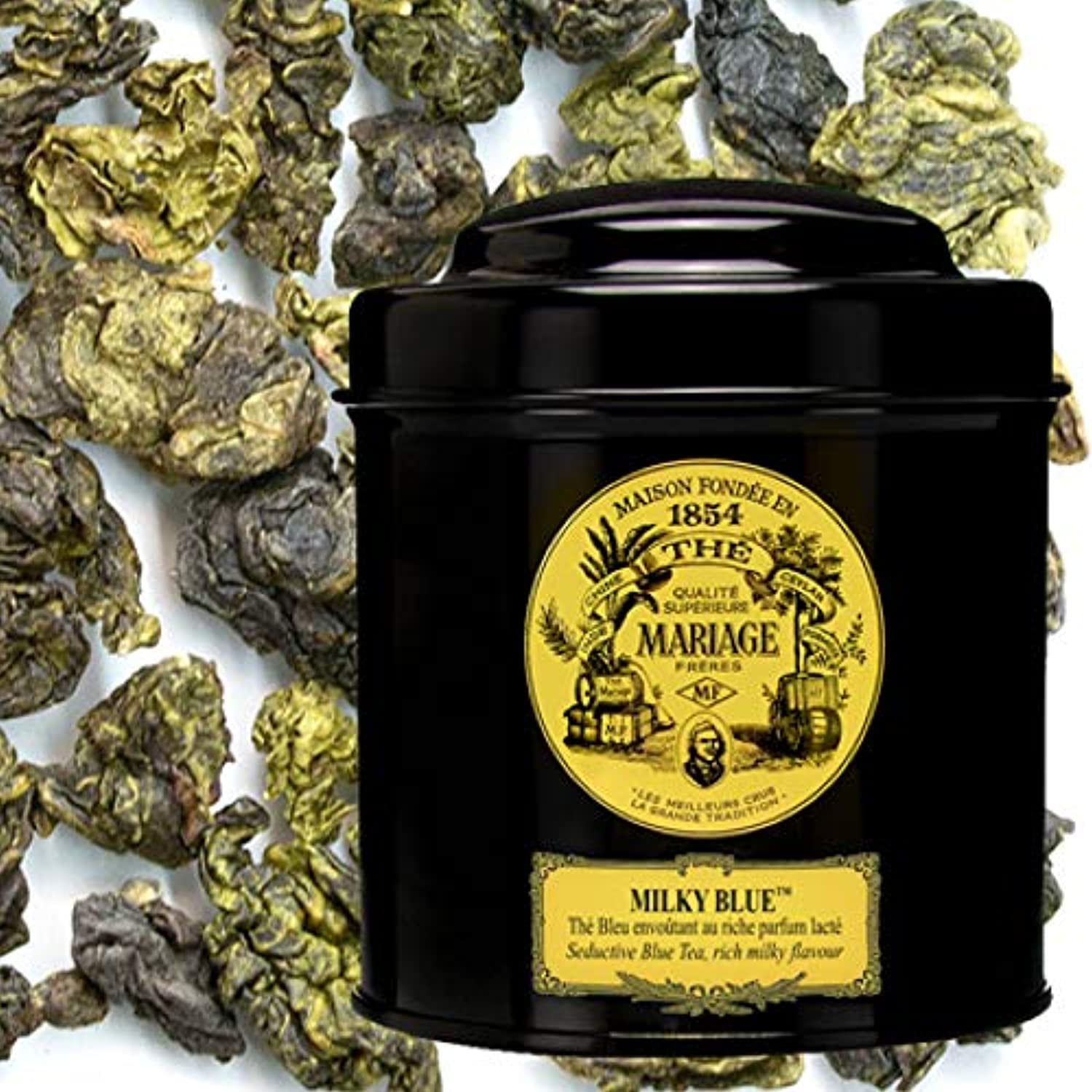 Mariage Freres. Milky Blue Tea 100G Loose Tea In A Tin Caddy (1 Pack) Usa  Stock 