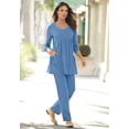 thumbnail image 4 of Roaman's Women's Plus Size Two Pocket Long Sleeve Soft Knit Swing Tunic, 4 of 4