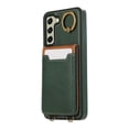 thumbnail image 5 of Wallet Back Case for Samsung Galaxy S22 Plus with Wrist Strap, Stylish Magnetic Card Holder Finger Ring Kickstand PU Leather Lanyard Shockproof Slim Phone Case for Samsung Galaxy S22 Plus, Green, 5 of 7