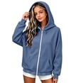 thumbnail image 5 of ITSAME Girls Full Zip Hoodie (5-16) Long Sleeve Solid Color Casual Comfort Hooded Sweatshirt with Pockets Size 7, 5 of 8