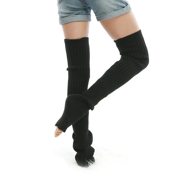 FOMIYES 1 Pair Soft Leg Warmers for Women Autumn Winter Dance Exercising Knitted Acrylic Fibers