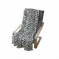 thumbnail image 3 of Alphabet Soft Flannel Fleece Blanket, Monochrome Design of ABC's in Various Motifs Floral Details Swirls and Streaks, Cozy Plush for Indoor and Outdoor Use, 50" x 60", Charcoal Grey, by Ambesonne, 3 of 5