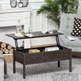 thumbnail image 6 of HomCom 39" Modern Lift Top Coffee Table Desk with Storage, 6 of 10