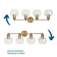 thumbnail image 4 of Hansford Collection Four-Light Vintage Brass Clear Glass Farmhouse Bath Vanity Light, 4 of 5