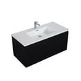 thumbnail image 4 of Alma-Moore 40″ Black Wall Mount Vanity With A Integrated White Sink, 4 of 9