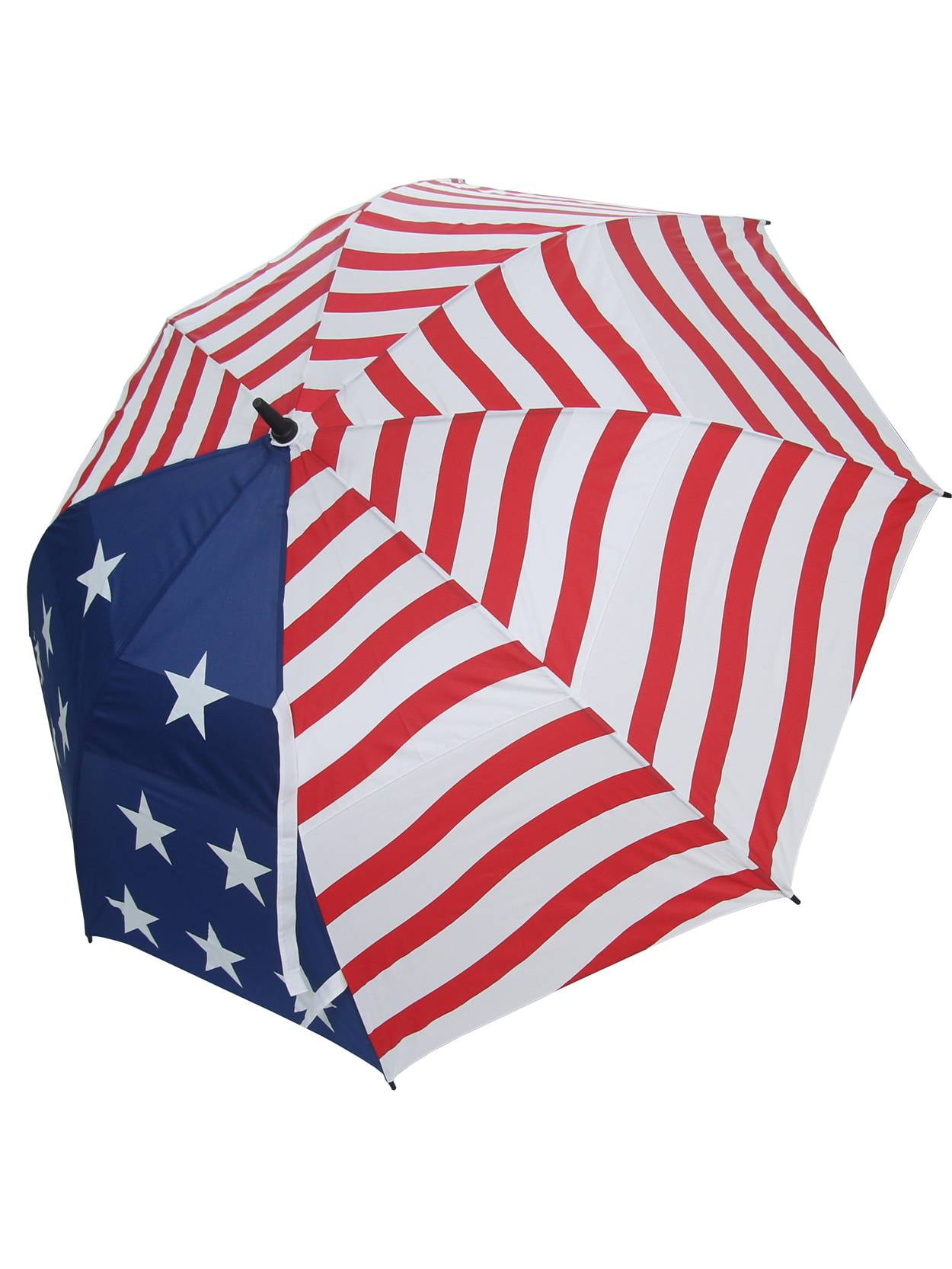 JEF World of Golf USA 62" Dual Canopy Umbrella, Stars and Stripes