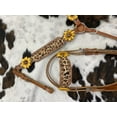 thumbnail image 2 of Showman Cheetah Inlay Headstall & Breast Collar Set w/ Sunflower Accents, 2 of 2