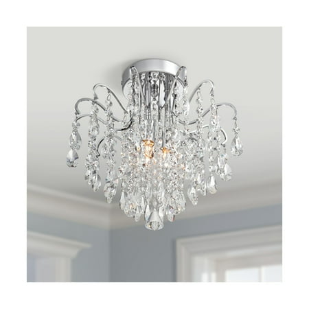 - Vienna Full Spectrum Modern Chandelier Ceiling Light Semi Flush Mount Fixture Chrome 11 3/4