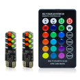 thumbnail image 1 of Liquidación LED Control remoto T10 W5W Luz de coche RGB Luz intermitente estroboscópica con controlador, 1 of 3
