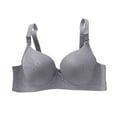 thumbnail image 2 of Amidoa Gray Bras for Older Women Push-up High Support Wireless Solid Bra Bralettes for Women M, 2 of 3