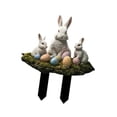 thumbnail image 4 of Eassers Rabbits Fiesta de Huevo Decorativo de Letrero de Jardín de Conejo para para Fiestas de Adornos en 2D Decoración para Jardinería Externa, 4 of 9