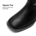 thumbnail image 3 of DREAM PAIRS Women's Cowboy Boots Mid Calf Cowgirl Boots Square Toe Chunky Heel Embroidery Stitched Western Boots, 3 of 7