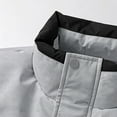 thumbnail image 4 of GuangCheng Mens Hoodless Coats Thick Fleece Puffer Zipper Stand Collar Winter Warm Jackets, 4 of 8