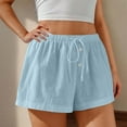 thumbnail image 4 of Aloohaidyvio Womens Cotton Linen Shorts 2025 Comfy Summer Drawstring High Waist Shorts for Women, 4 of 7