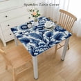 thumbnail image 2 of nygtbtfer Blue and White Floral Round Tablecloth, Elegant Rustic Vintage Flower Tablecloths Stain ResistantPolyester Table Cloth Cover for Decoration Holiday Parties Kitchen Dining Picnic, 2 of 7