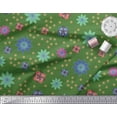 thumbnail image 2 of Soimoi Silk Fabric Colorful Flowers Clip Art Print Fabric by The Yard 42 Inch Wide, 2 of 3