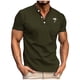 thumbnail image 2 of Tops para hombre, blusas y camisas de manga corta con cuello redondo para hombre, blusas casuales con estampado de botones, manga corta, cuello vuelto, blusas de poliéster para hombre, 2 of 6